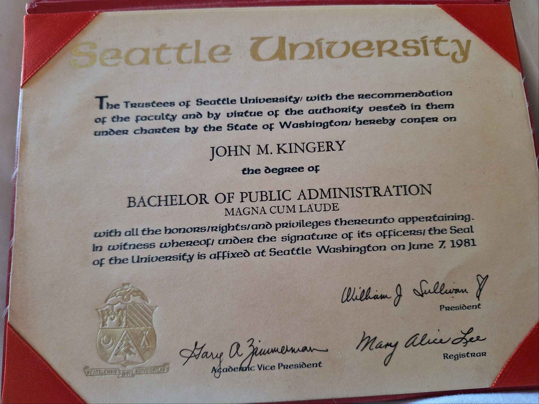 Seattle University 1981